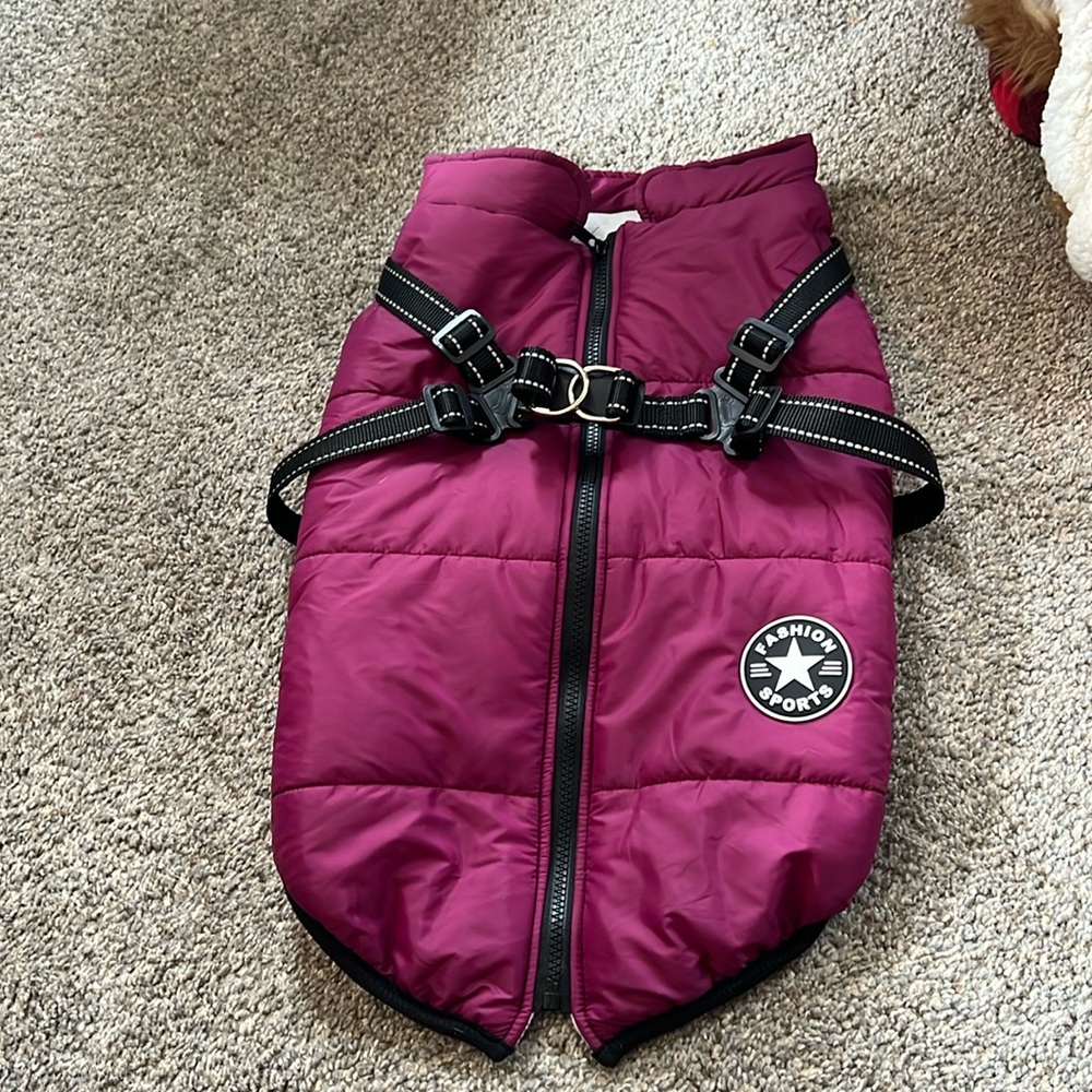 Winter dog coat, fleece dog jacket. Waterproof